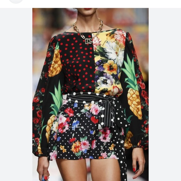 Dolce & Gabbana 46 2022 Spring Summer Fiyon Mini Dress Tunic - Picture 2 of 10